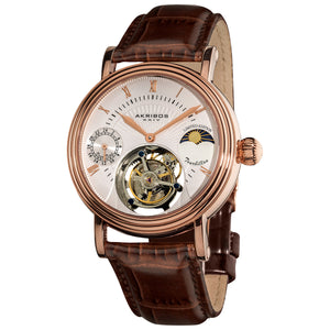 Tourbillon Rose Gold Tone/Leather | White Dial