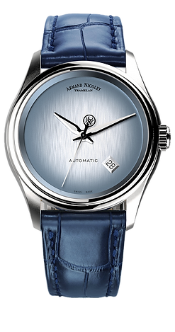 M02-5 Light blue/leather | Blue Dial