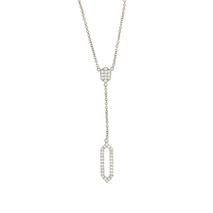 Lily Drop Necklace 18k White Gold