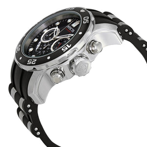 Pro Diver SCUBA Chronograph Black Dial /  Steel-Black Silicone Band Black Dial
