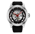 Automatic 50mm Skeleton silver | Black Dial