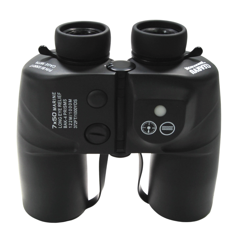 Binocular, Marine: 7x50 with Compass and Reticle BLACK BINOCULAR