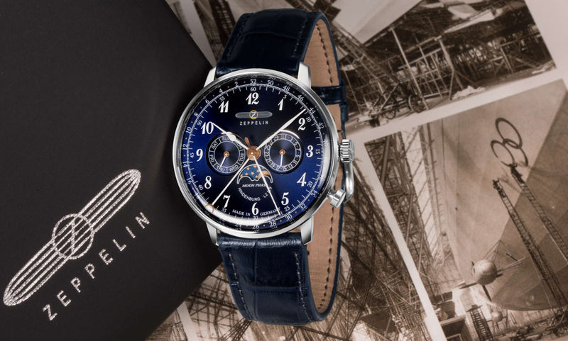 LZ 129 Hindenburg Mondphase Blue | Blue Dial