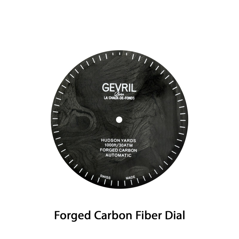 Hudson Yards -Forged Carbon Fiber Swiss Automatic SW200-1 - Forged Carbon Fiber Black Dial,  Unidirectional Rotating Bezel, 316L  Bracelet | Black Dial