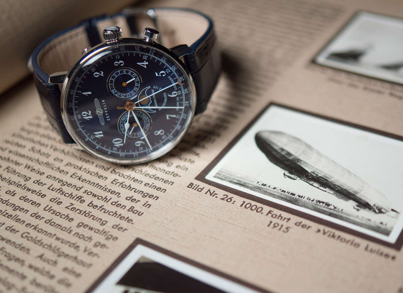 LZ 129 Hindenburg Mondphase Blue | Blue Dial