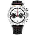 Monaco Black/Leather/White Dial/Silver Case 933.01 | White Dial
