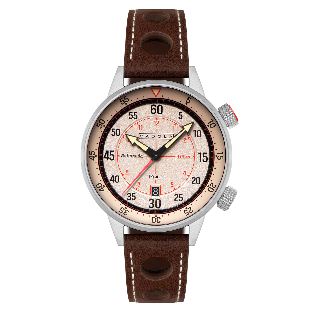 Cadola Buxton Automatic Orange/ Black Leather | Orange | CD-1057