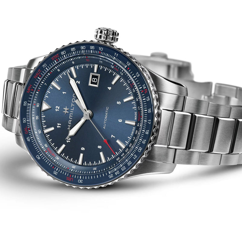 Khaki Aviation Silver/SS | Blue Dial