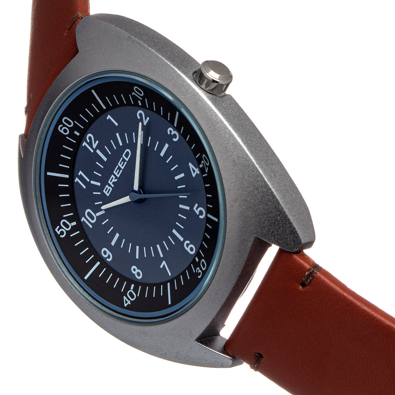 Victor Blue-Grey/Russet | Blue Dial