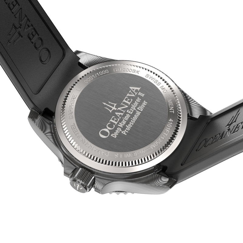 Damascus Swiss Automatic SW200 Deep Marine Explorer II Damascus/Black Dial | Black Dial