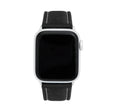 Classic Leather Buffalo Pattern Band with Stitch for Apple Watch Series 8/7/6/5/4/3/2/1/SE Black (38mm | 40mm | 41mm) |  Dial