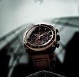 ATLAS DUAL TIME CHRONOGRAPH BLACK / LEATHER | Black Dial