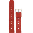 2 Pack - Vintage Rubber Diver Waffle Watch Bands Red and Orange, 20mm |  Dial