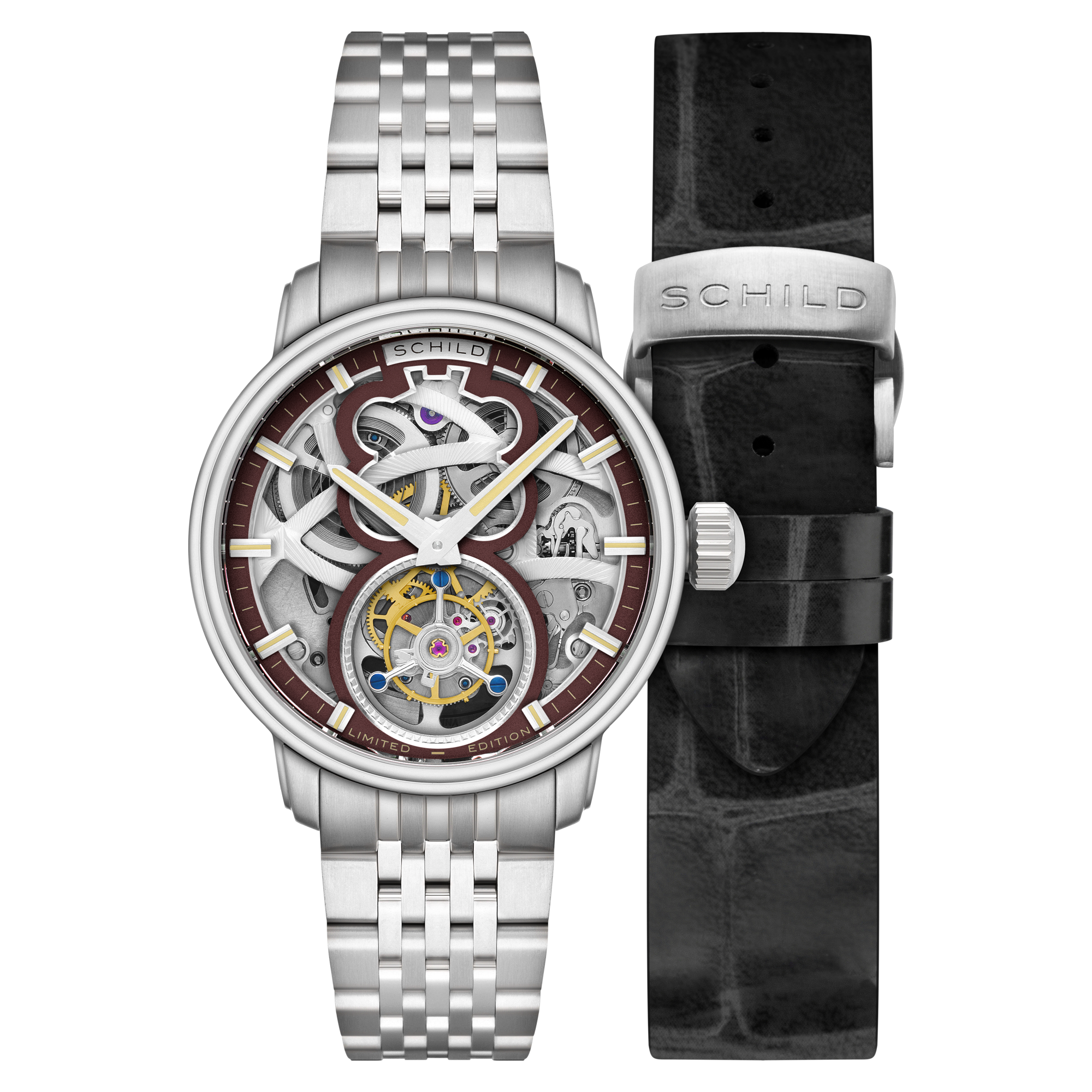Maximillian Tourbillon Limited Edition Red / Steel Stainless Steel | Red Dial