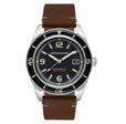 Fleuss Black / Brown / Leather | Black Dial