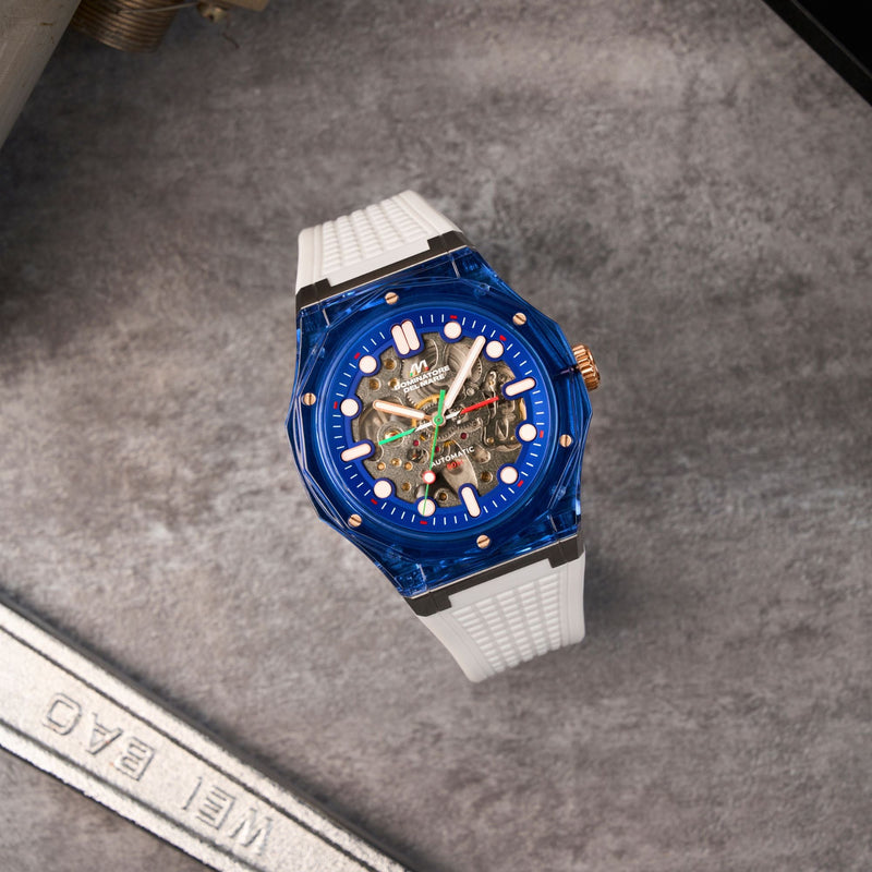 Ravello Automatic Blue & White / Silicone | Blue Dial