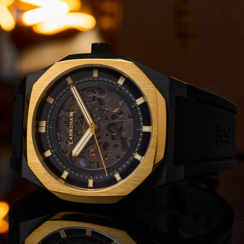 Discovery Drake Skeleton Automatic Black / Black Silicone | Black Dial