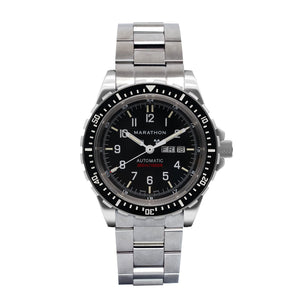 Divers Auto Jumbo Day /Date Black NGM/Steel Bracelet Matte Black Dial