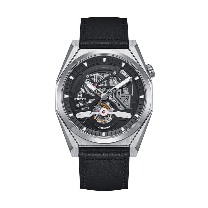 Amadeus Skeleton Watch Black / Silver | Black Dial