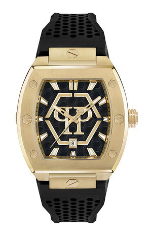 THE HEXAGON PHANTOM 44MM Black / Polyurethane Black Dial