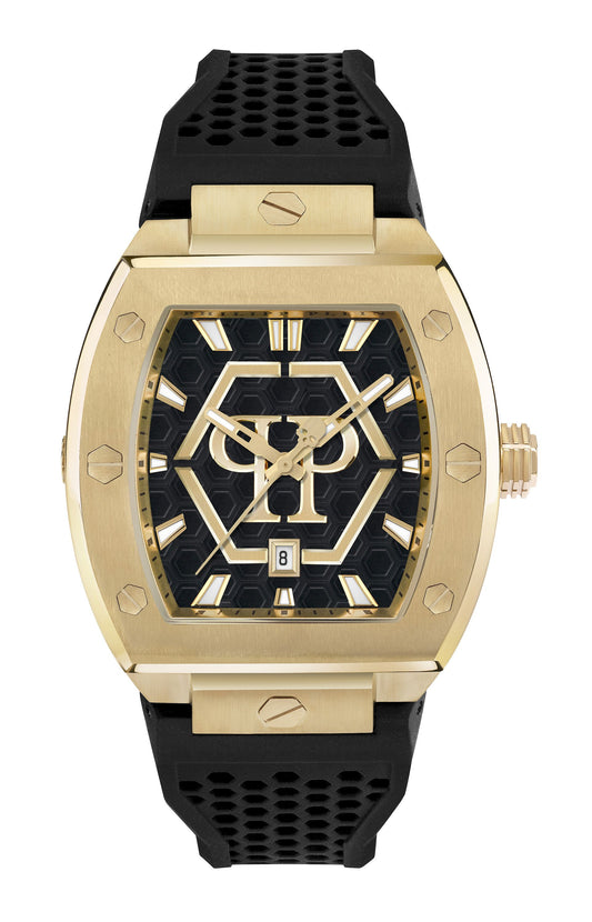 THE HEXAGON PHANTOM 44MM Black / Polyurethane Black Dial