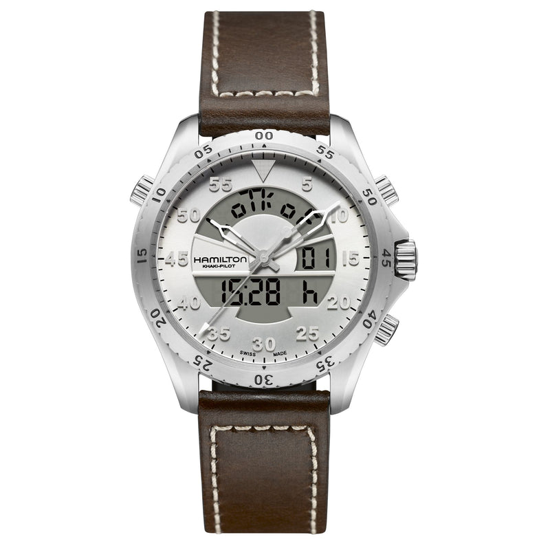 Khaki Aviation Brown/SS | Silver Dial
