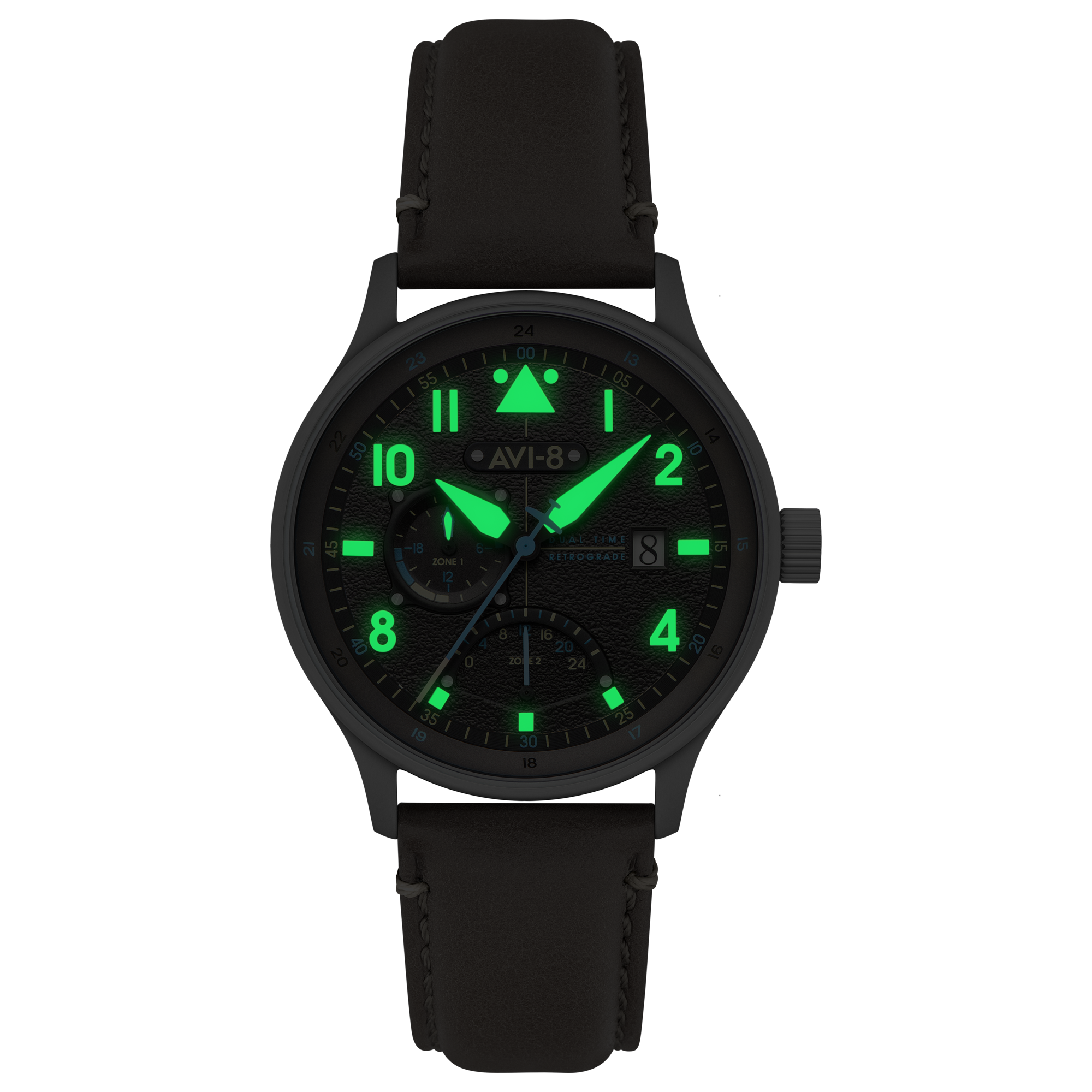 Mckellar Dual Time Grey / Leather | Grey Dial