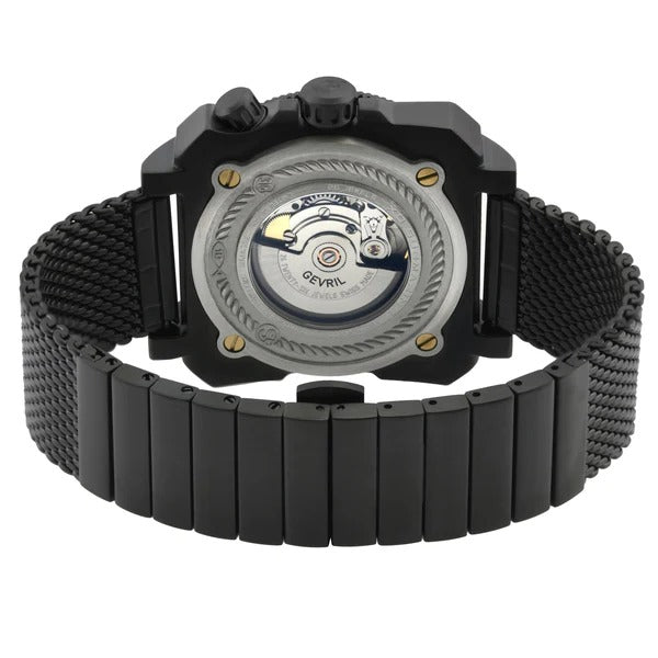 XO Submarine Sellita SW200 rotating bezel Black dial Black PVD Divers watch Mesh | Black Dial