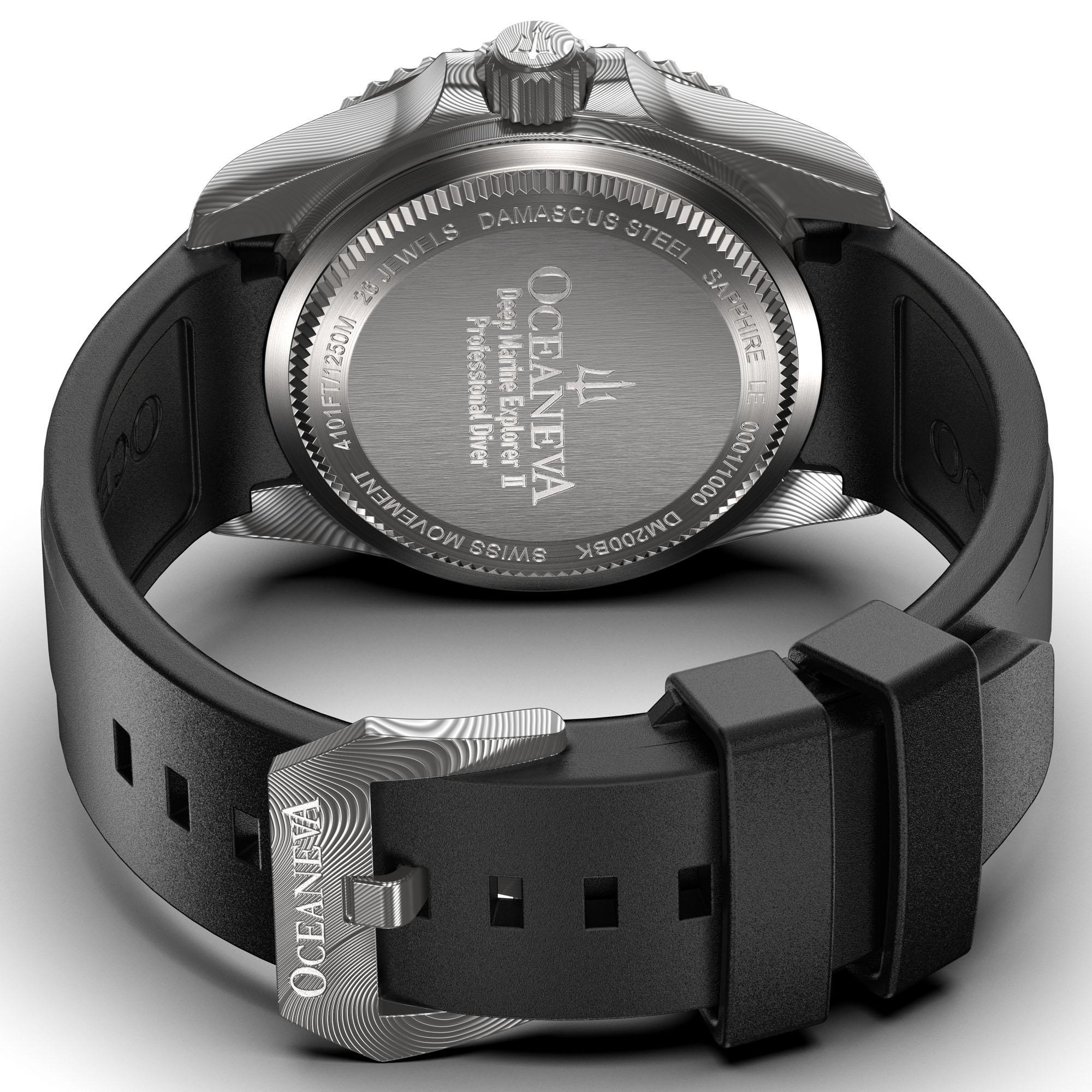 Deep Marine Explorer II Damascus – Black Dial