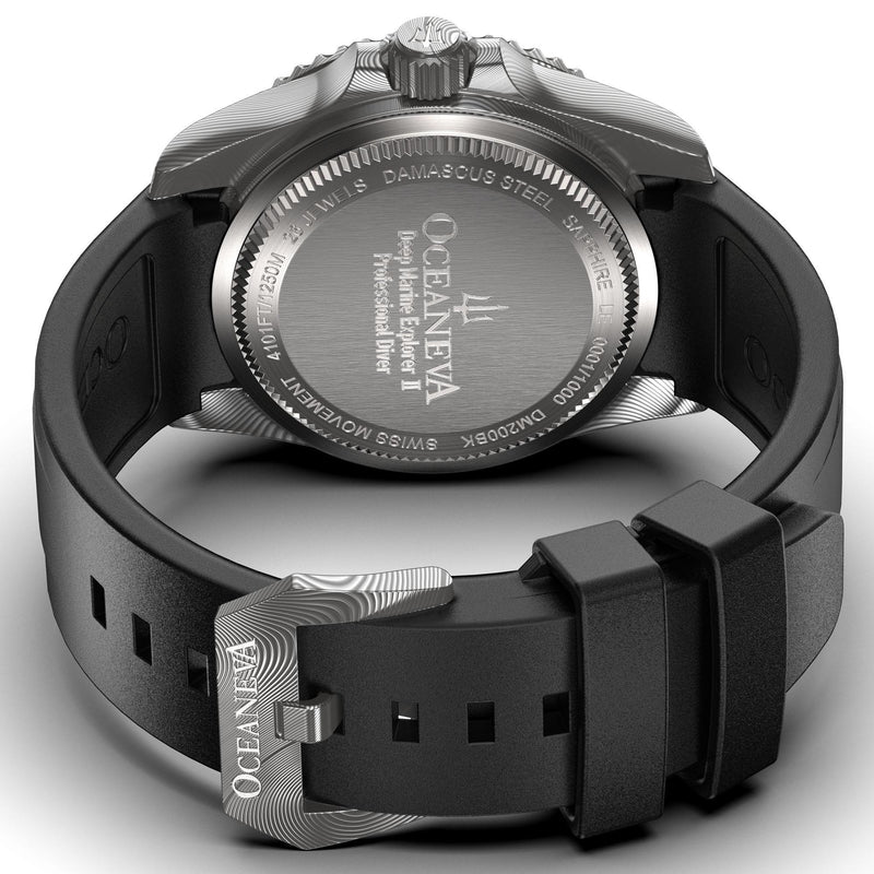 Deep Marine Explorer II Damascus – Black Dial