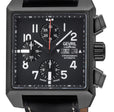 Herald Square Chronograph Gevril ETA7750 Chrono, SS/IPBLK Case, Black Dial, Italian Leather Strap | Black Dial