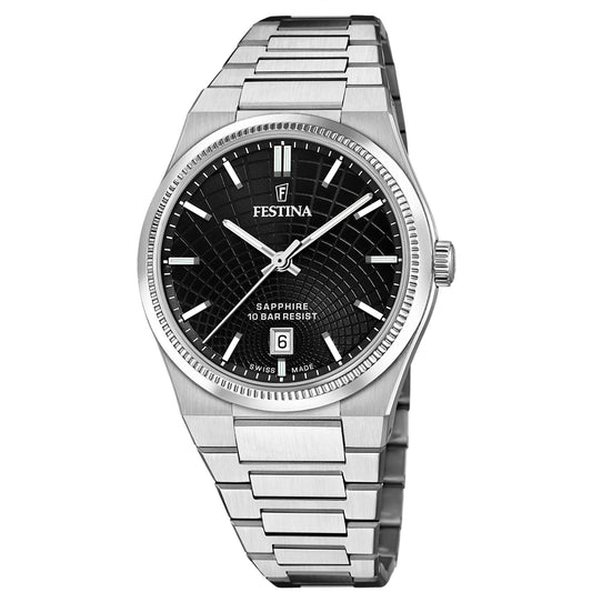 Rive Black / Stainless steel Black Dial