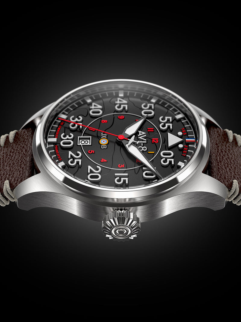 Hawker Hurricane Clowes Automatic Black / Leather | Black Dial