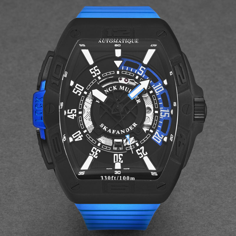 SkaFander 46SCSKFBLKBLKBU / Black, Openworked | Black Dial