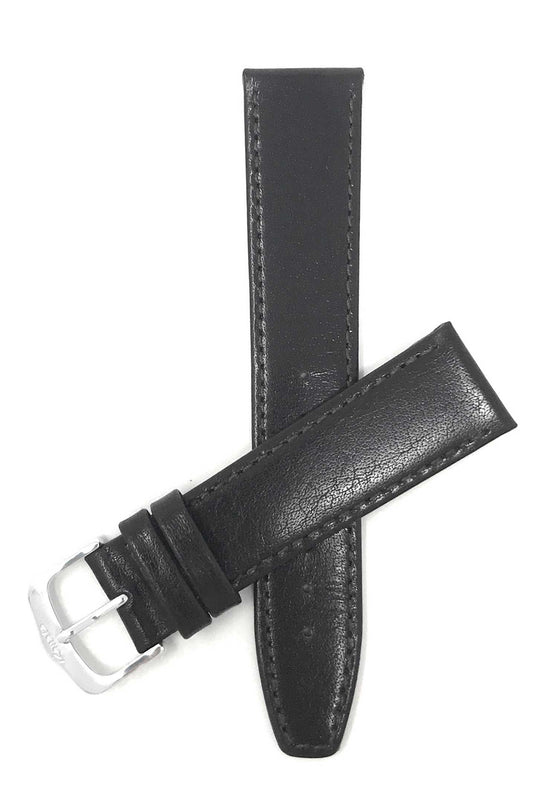 300 | 18mm Brown Italian Leather Watch Band - Classic - Flat 18mm / Brown / Silver Buckle |  Dial