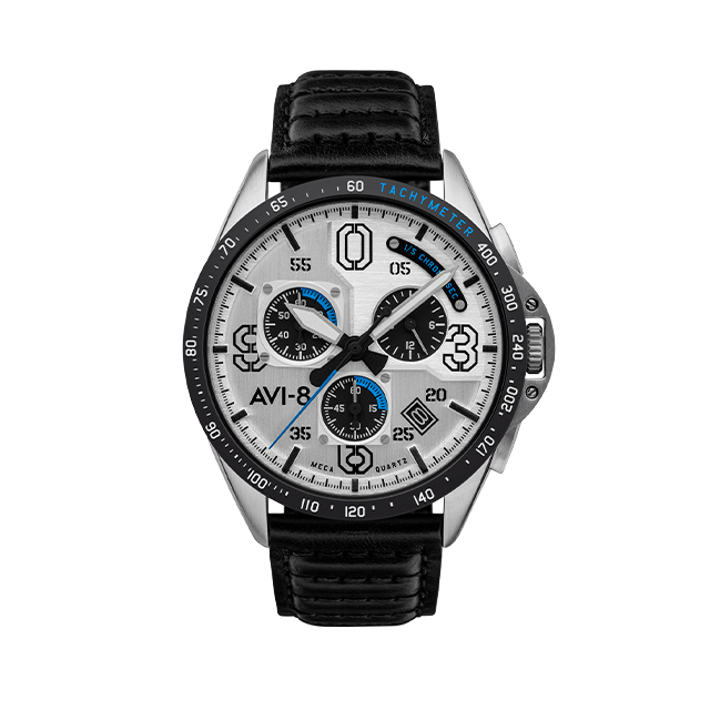 P-51 Mustang Blakeslee Chronograph White Dial / Leather | White Dial