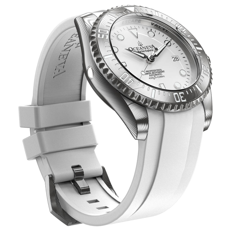 Damascus Swiss Automatic SW200 Deep Marine Explorer II Damascus/White Dial | White Dial