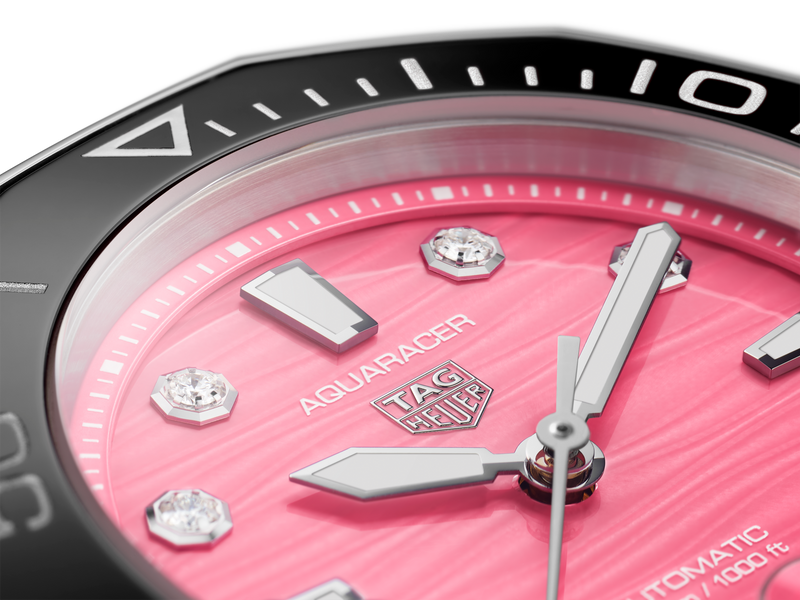 TAG HEUER AQUARACER PROFESSIONAL 300, 36MM, W/R 300M, STEEL CASE AND BRACELET, PINK DIAL Pink Dial | Pink Dial