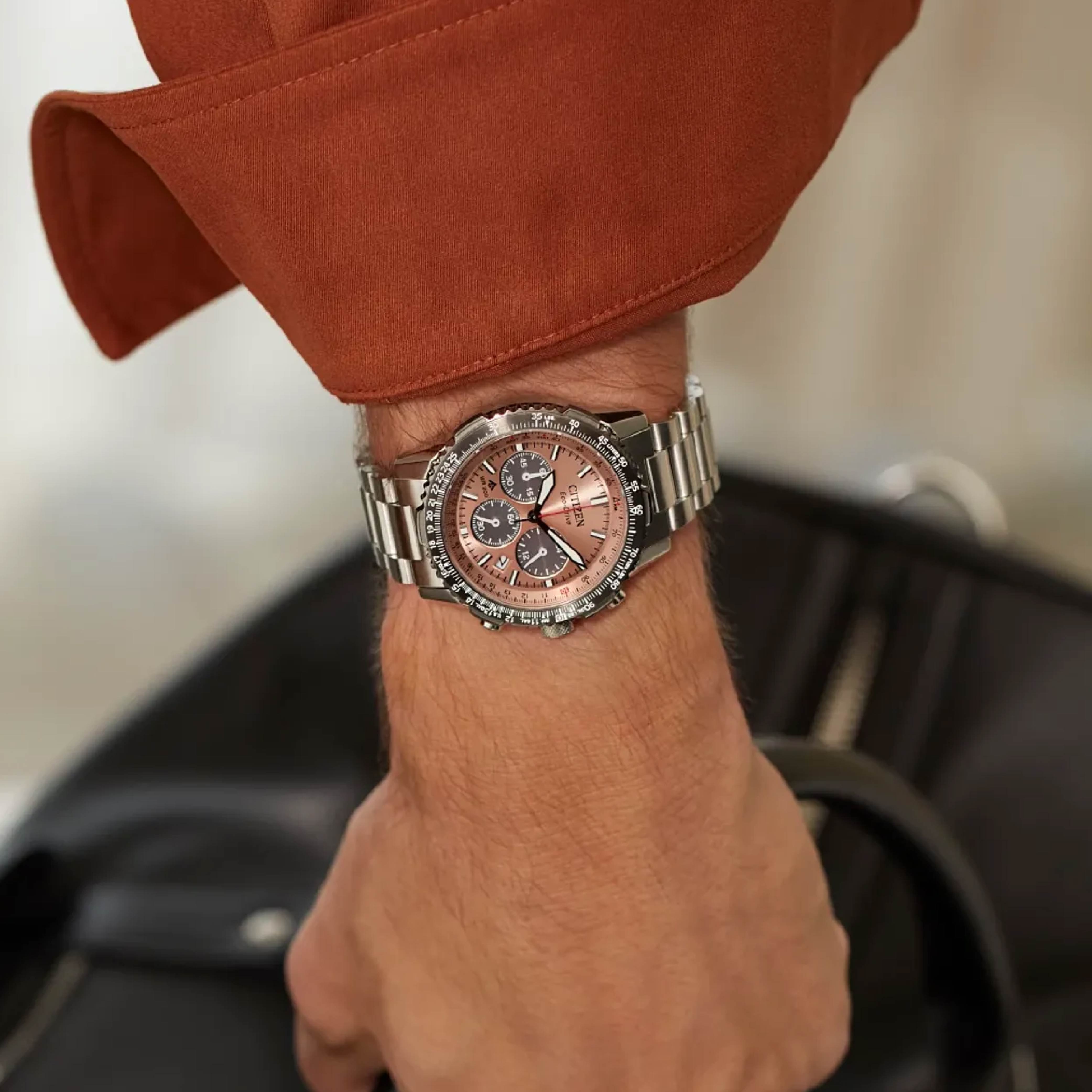 Promaster Navihawk Salmon / Stainless Steel | Salmon Dial – Watch Gang