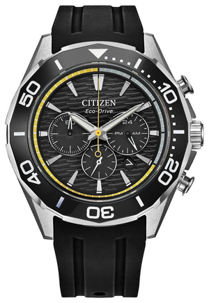 Endeavor Chrono Black / Polyurethane Black Dial