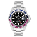 GMT-Master II White Gold and Ruby Bezel  - Pre-Owned | Black Dial