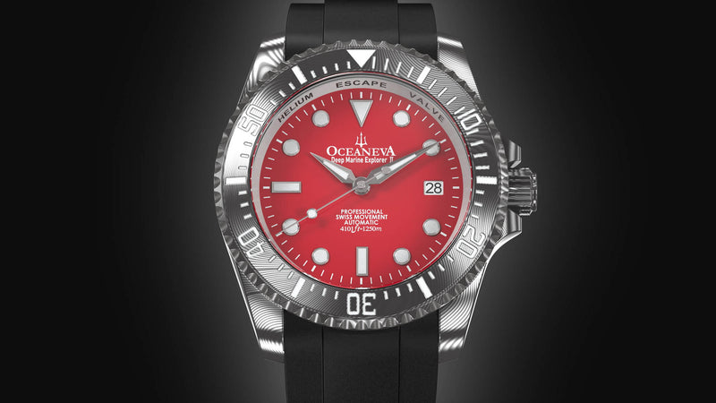 Damascus Swiss Automatic SW200 Deep Marine Explorer II Damascus/Red Dial | Red Dial