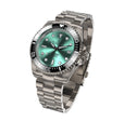 TITANIUM Swiss Automatic SW200 Deep Marine Explorer II Titanium/Black/AquaBurst | Teal Dial
