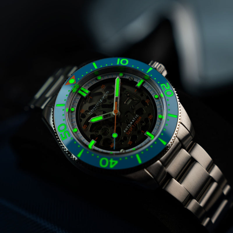 Croft 42 Skeleton Automatic Blue / Stainless Steel | Black Dial