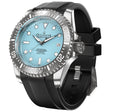 Damascus Swiss Automatic SW200 Deep Marine Explorer II Damascus/Light Blue Dial/Black Strap | Light-blue Dial