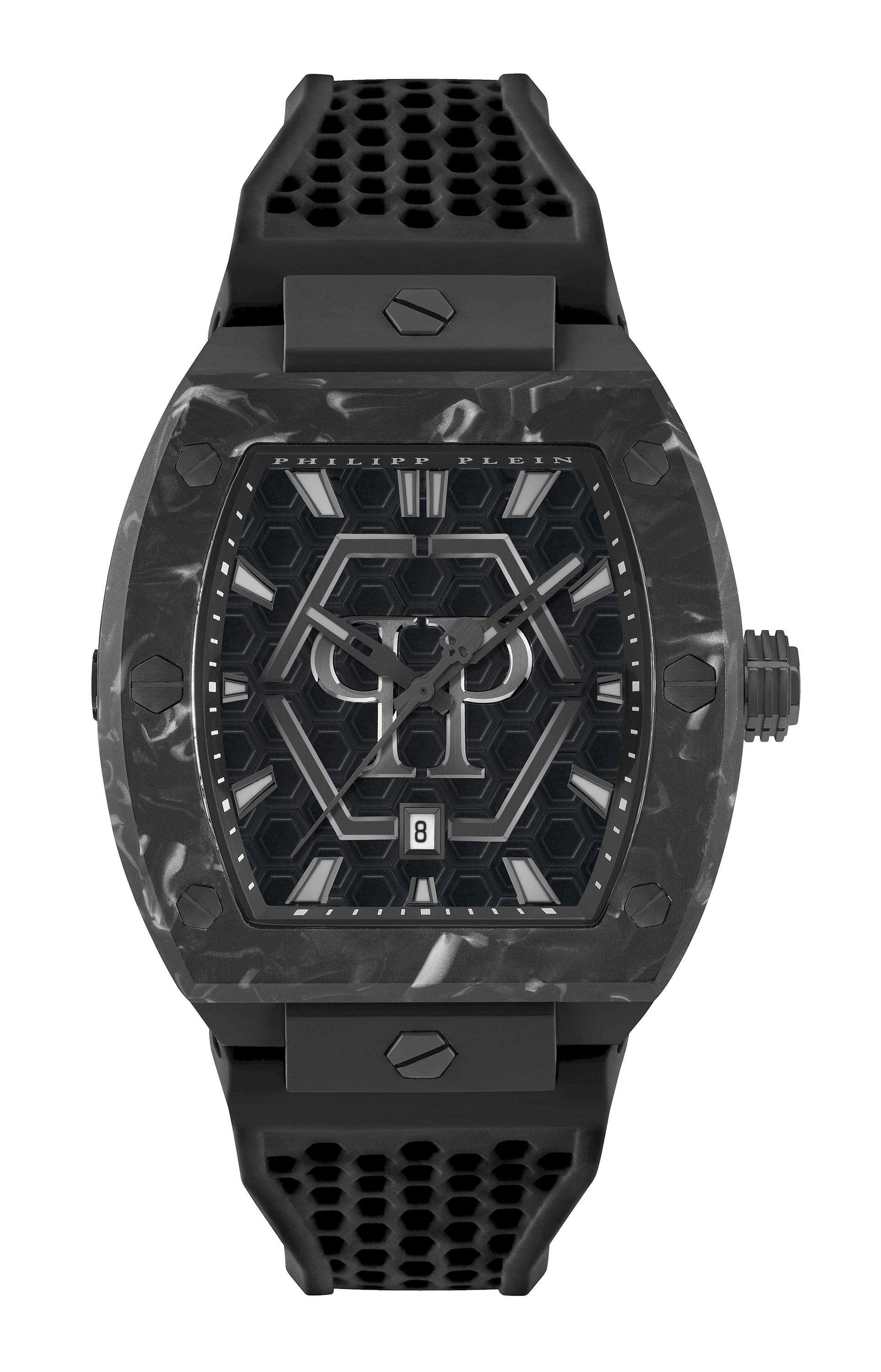 THE HEXAGON PHANTOM 44MM Black / Silicone Black Dial