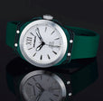 DF Carbon Fiber Automatic Sliver Dial, Green Case | Silver Dial