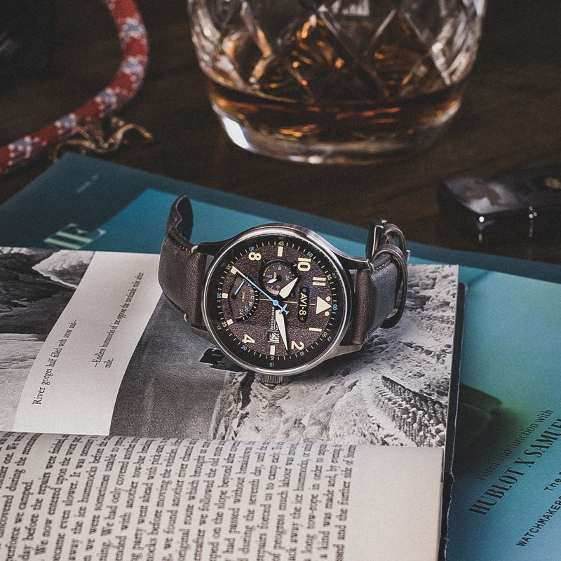 Mckellar Dual Time Grey / Leather | Grey Dial