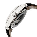 Automatic Aries Skeleton Leather Band Watch Black | Black Dial