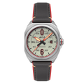 Bell X-1 Machbuster Automatic Gray / Brown Hybrid leather and rubber strap | Gray Dial